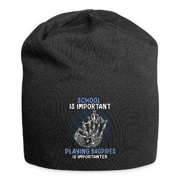Bagpipe is importanter Dudelsack Sackpfeife - Jersey-Beanie - Schwarz - Vorne
