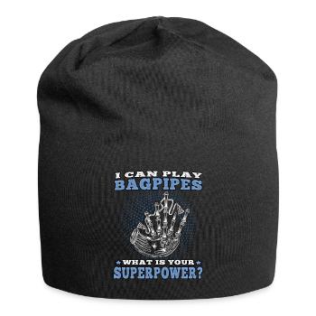 I play Bagpipes Dudelsack schottische Sackpfeife - Jersey-Beanie - Schwarz - Vorne