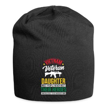 Fière fille d’un vétéran du Vietnam - Bonnet en jersey - noir - Devant