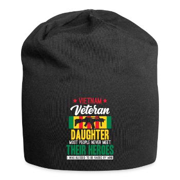 Fière fille d’un vétéran du Vietnam - Bonnet en jersey - noir - Devant