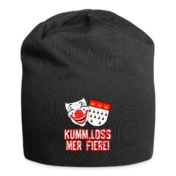 Karneval Kostüm Kölle Alaaf Köln loss mer fiere! - Jersey-Beanie - Schwarz - Vorne