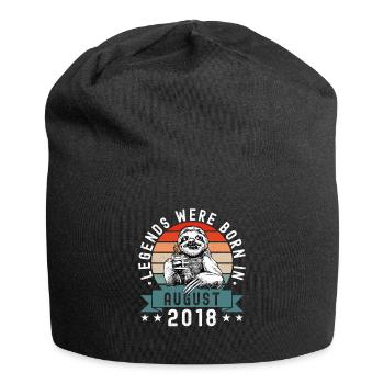 Legends Were Born In August 2018 Faultier Sloth - Jersey Beanie - black - Front