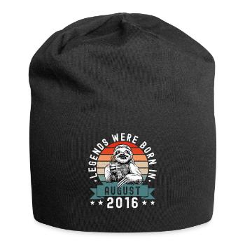 Legends Were Born In August 2016 Faultier Sloth - Jersey Beanie - black - Front