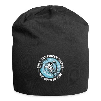 Skier Skifahrer Jahrgang 1950 Geburtstag Skilaufen - Jersey-Beanie - Schwarz - Vorne