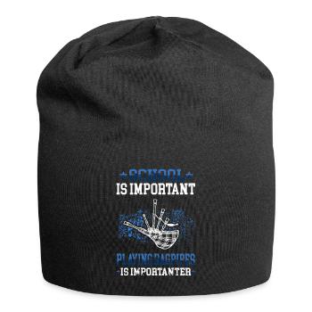 Bagpipe is importanter Dudelsack Sackpfeife - Jersey-Beanie - Schwarz - Vorne