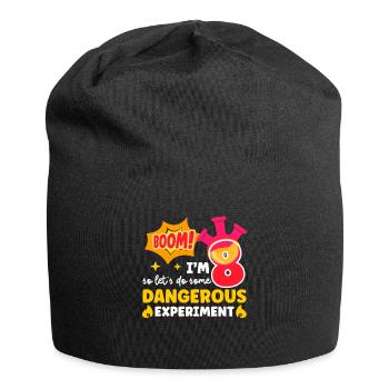 Science Theme Birthday Party Age 8 Scientist Boys - Jersey Beanie - black - Front