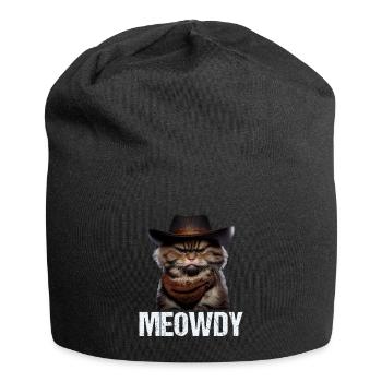 Meowdy Funny cat Meme for Cat Lovers - Jersey Beanie - black - Front