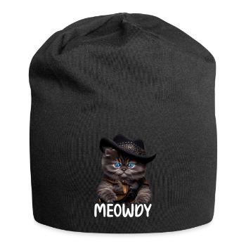 Meowdy Funny cat Meme for Cat Lovers - Jersey Beanie - black - Front