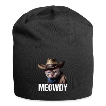 Meowdy Funny cat Meme for Cat Lovers - Jersey Beanie - black - Front