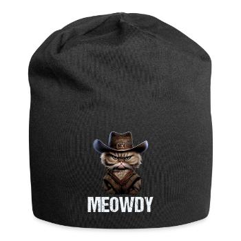 Meowdy Funny cat Meme for Cat Lovers - Jersey Beanie - black - Front