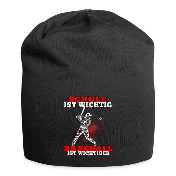 Baseball ist wichtiger Baseballer Baseballspieler - Jersey-Beanie - Schwarz - Vorne