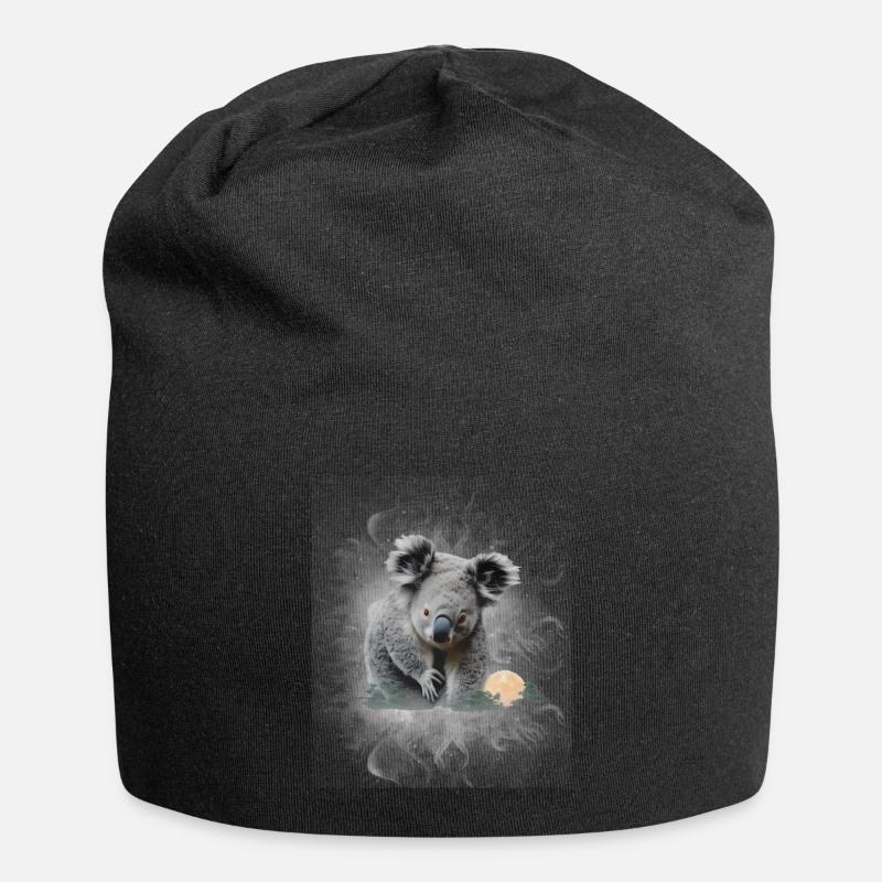 Koala - Jersey-Beanie - Schwarz