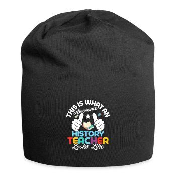Awesome History Teacher Looks Like Education Prof - Jersey-Beanie - Schwarz - Vorne