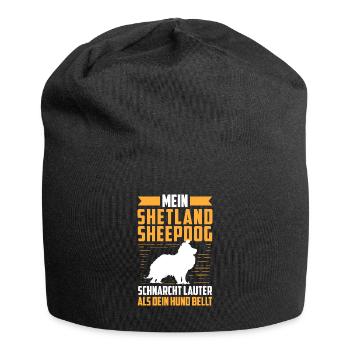 Shetland Sheepdog schnarcht britischer Sheepdog - Jersey-Beanie - Schwarz - Vorne