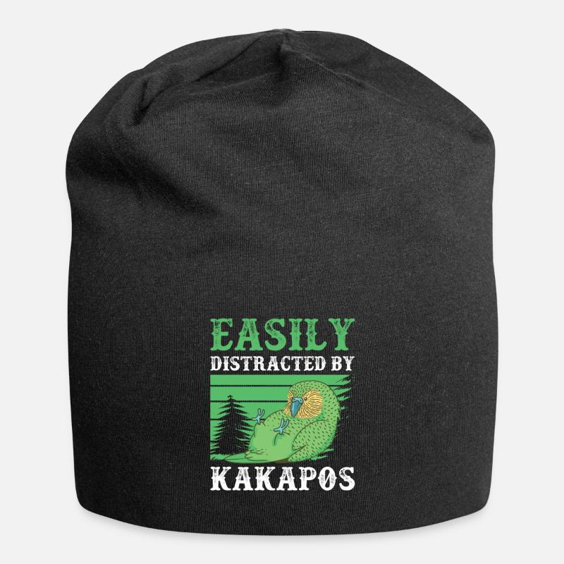 Kakapo distrait par un kakapo incapable de voler - Bonnet en jersey - noir