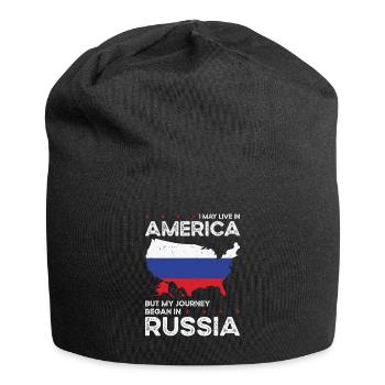 Né Russie Russie États-Unis - Bonnet en jersey - noir - Devant