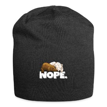 Font Nope Bears Sleep - Jersey Beanie - charcoal grey - Front