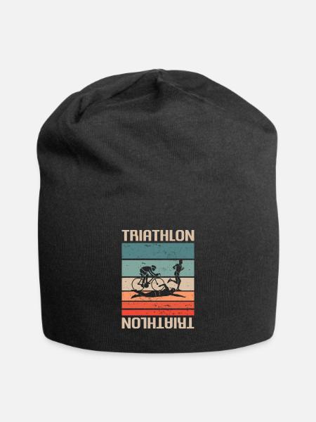 Retro Vintage Classic Triathlon Triathlet - Jersey-Beanie - Schwarz