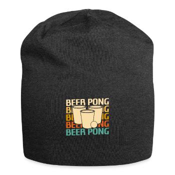 Jeu à boire Retro Vintage Classic Beer Pong - Bonnet en jersey - charbon - Devant