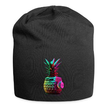 EDM Music Rave Festival Pineapple Techno - Jersey Beanie - black - Front