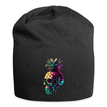 EDM Music Rave Festival Pineapple Techno - Jersey Beanie - black - Front
