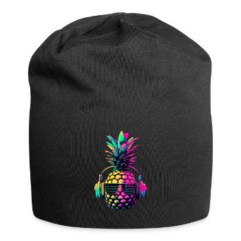 EDM Music Rave Festival Pineapple Techno - Jersey Beanie - black - Front