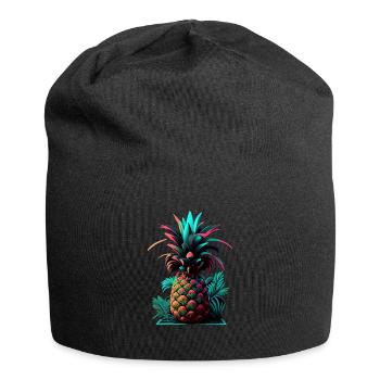 EDM Music Rave Festival Pineapple Techno - Jersey Beanie - black - Front