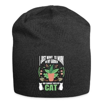 Plant Gardening Gardener Landscape Architect - Jersey Beanie - charcoal grey - Front