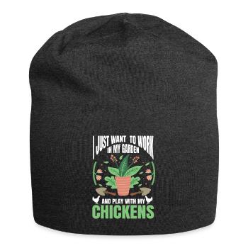 Plant Gardening Gardener Landscape Architect - Jersey Beanie - charcoal grey - Front