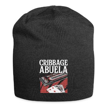 Cribbage Abuela Shirt Grandma Grandma - Jersey Beanie - charcoal grey - Front