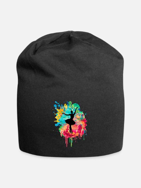 Ballerina in PopArt dancing - Jersey Beanie - black