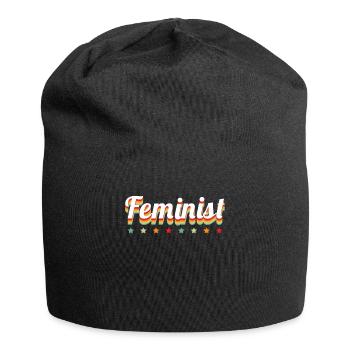 International Womens Day Girl Feminist Vintage - Jersey Beanie - black - Front