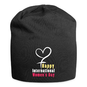 Happy International Womens Day March 8 Feminist - Jersey Beanie - black - Front