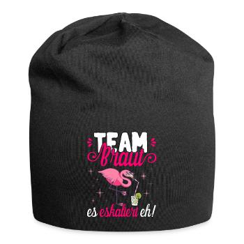 Team Braut JGA Frauen T-Shirt Polterabend Poltern - Jersey-Beanie - Schwarz - Vorne