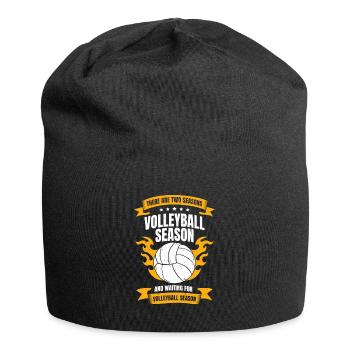 Drôle de joueur de volleyball Cadeau d’entraîneur de saison - Bonnet en jersey - noir - Devant