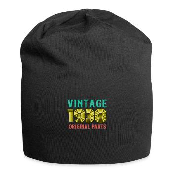 Year of Birth Vintage 1938 Original Parts Birthday - Jersey Beanie - black - Front