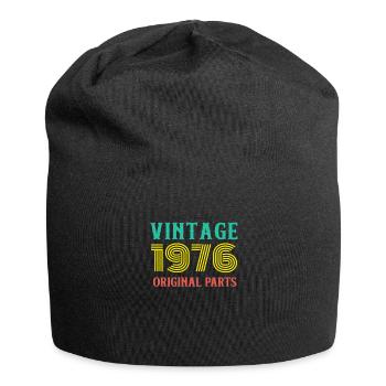 Year of Birth Vintage 1976 Original Parts Birthday - Jersey Beanie - black - Front
