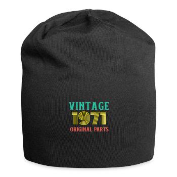 Year of Birth Vintage 1971 Original Parts Birthday - Jersey Beanie - black - Front