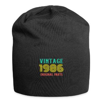 Year of Birth Vintage 1986 Original Parts Birthday - Jersey Beanie - black - Front