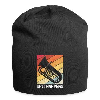 Spit Happens! Trompete Orchester Musik Geschenk Tr - Jersey-Beanie - Schwarz - Vorne