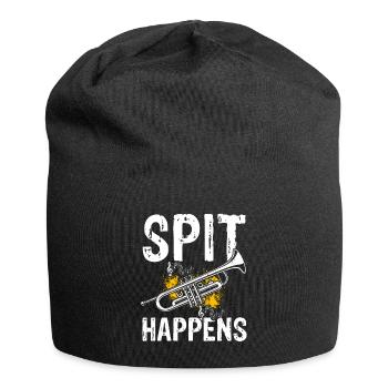 Spit Happens! Trompete Orchester Musik Geschenk Tr - Jersey-Beanie - Schwarz - Vorne