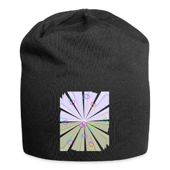 Herz Herzen Glückwunsch Gratulieren Geburtstag - Jersey-Beanie - Schwarz - Vorne