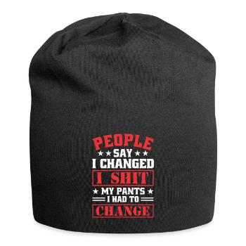 Les gens disent que j’ai - Bonnet en jersey - noir - Devant