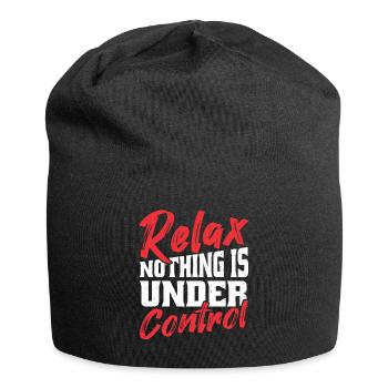 Entspannen Sie Sich, Nichts Ist Unter - Jersey-Beanie - Schwarz - Vorne