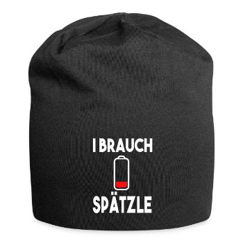 I brauch Spätzle Schwäbisch Schwaben - Jersey-Beanie - Schwarz - Vorne