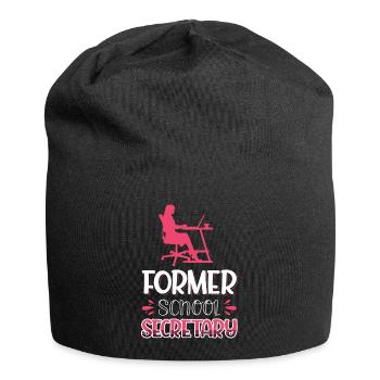 Ehemalige Schulsekretärin - Jersey-Beanie - Schwarz - Vorne