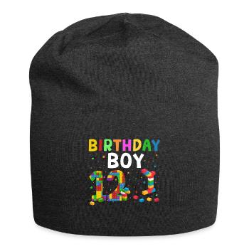Geburtstagskind Bauklötze 10 Jahre Alt - Jersey-Beanie - Anthrazit - Vorne