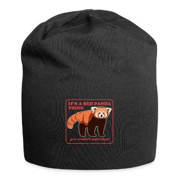 Red Panda | Red Pandas Red Panda Gift - Jersey Beanie - black - Front