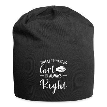 This Left-Handed Girl Is Always Right Funny Lefty - Jersey Beanie - black - Front