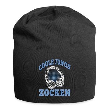 Coole Jungs zocken Videospiele Gamer Gaming Zocker - Jersey-Beanie - Schwarz - Vorne